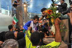 بازگشت تیم ملی کشتی فرنگي‌ به كشور